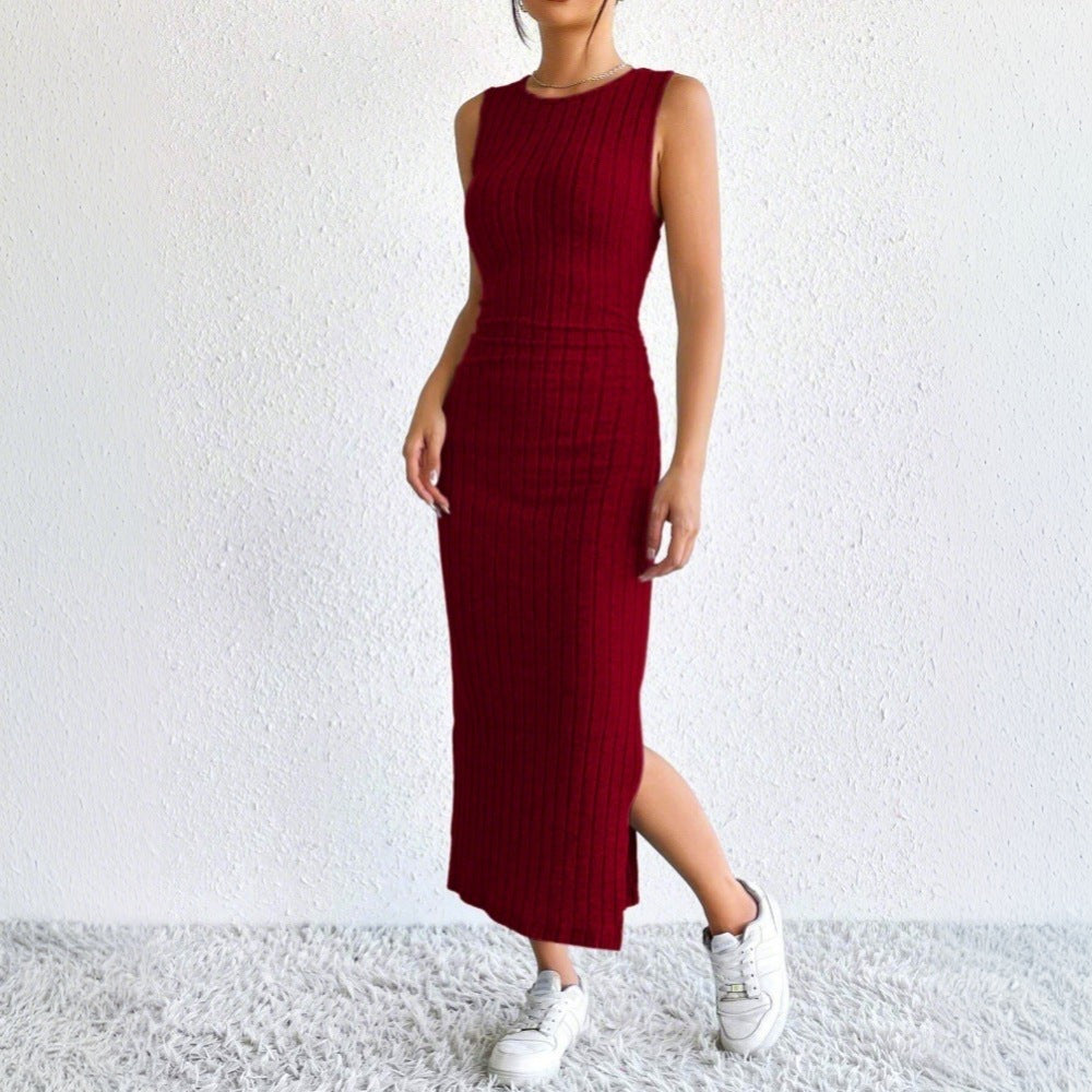 Damen Strickkleid Langärmlig Mit Cardigan
