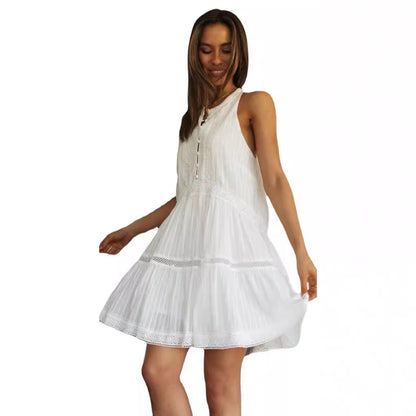 Damen Sommerkleid Boho Spitze Verspielt Norvielle
