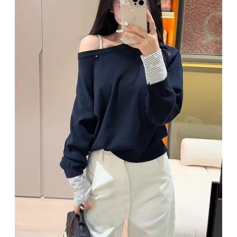 Damen Pullover Lässig Abnehmbarer Innenarm Norvielle