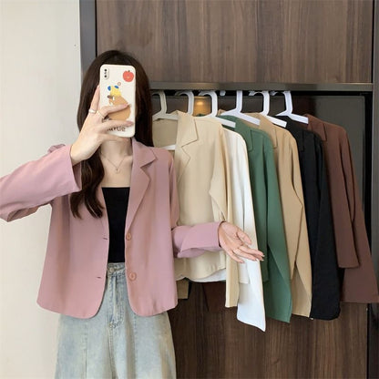 Damen Kurzjacke Eleganter Knopf-Ausschnitt Norvielle - Norvielle