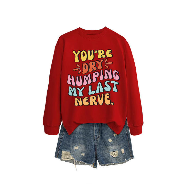 Damen Sweatshirt Comic-Slogan Lässig Norvielle - Norvielle