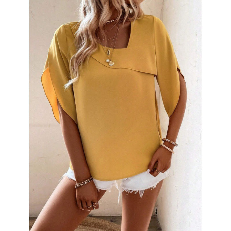 Damen Bluse Weit Schnitt Elegantes Design Norvielle - Norvielle
