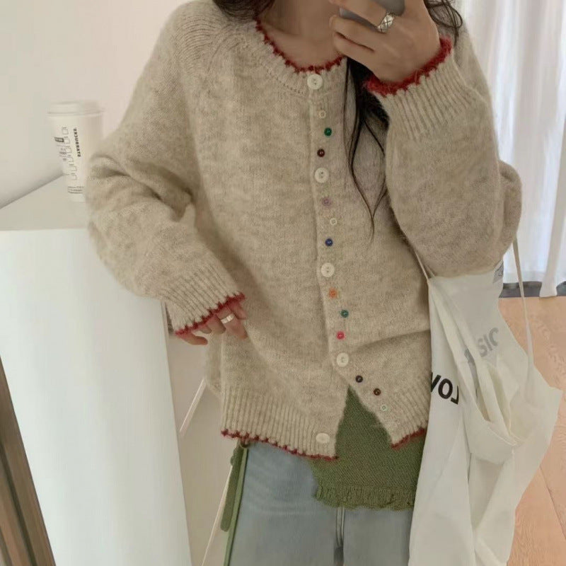 Damen Cardigan Kuschelig Bunt Norvielle