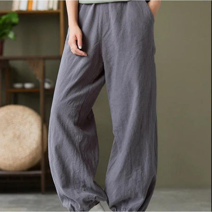 Damen Bequeme Luftpants Elastischer Bund Norvielle