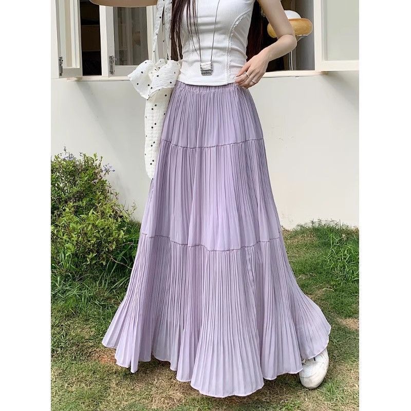 Damen Maxirock Eleganter Faltenwurf Norvielle
