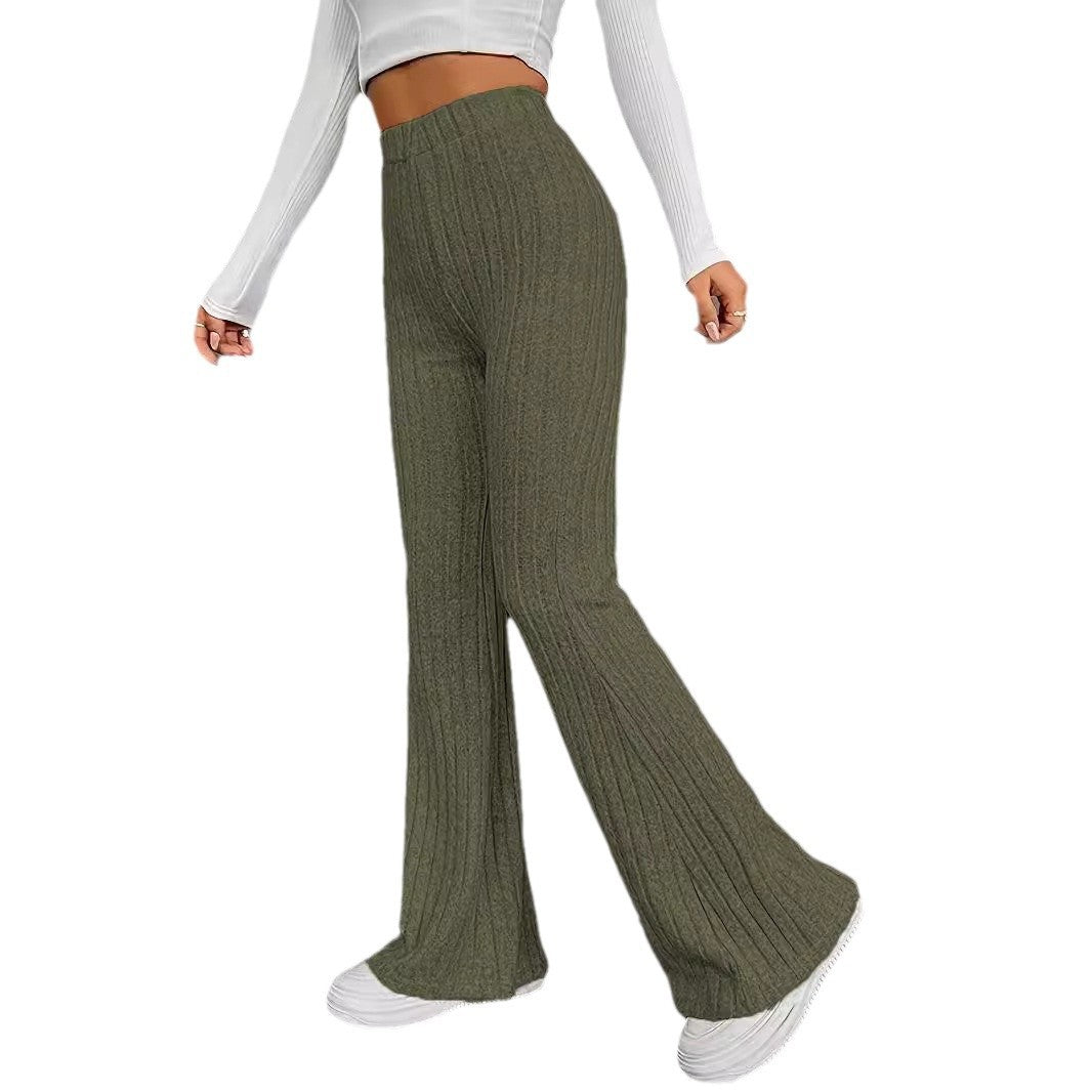 Damen Ripp-Hose Hochtaillenweite Norvielle Weich