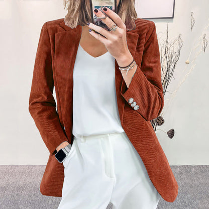 Damen Blazer Streifen Slim Fit Norvielle