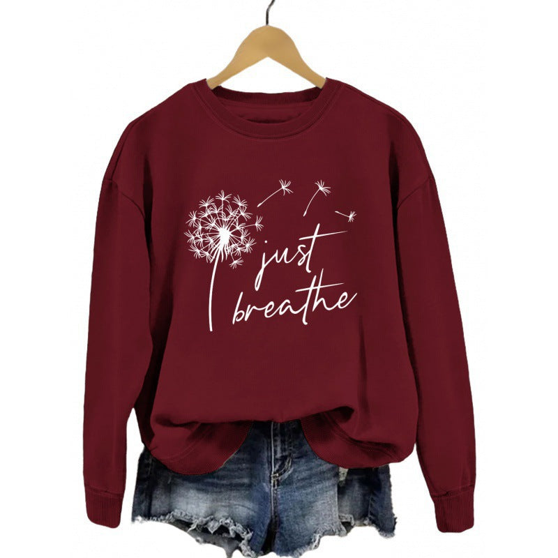 Damen Sweatshirt Pusteblumen-Motiv Norvielle