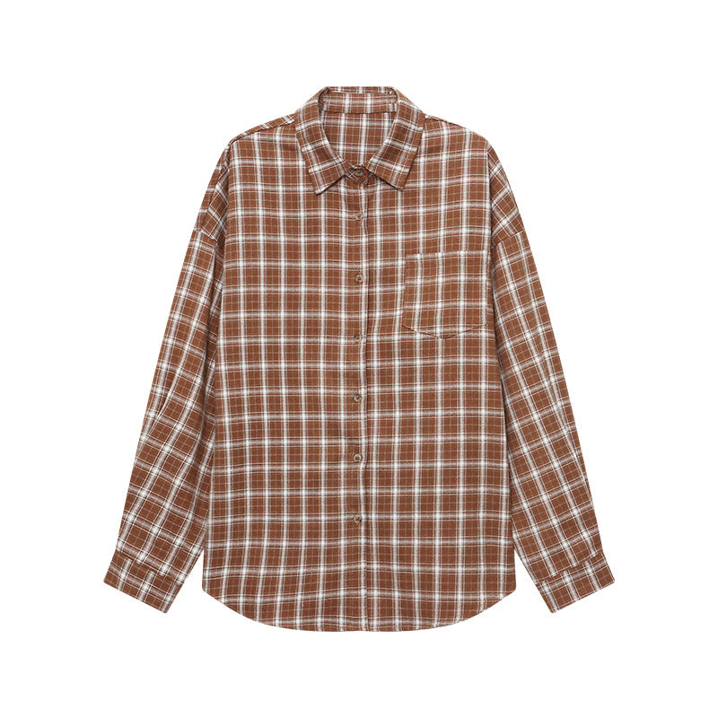 Damen Karobluse Oversized Schnitt Feine Details Norvielle