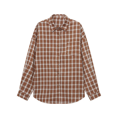 Damen Karobluse Oversized Schnitt Feine Details Norvielle