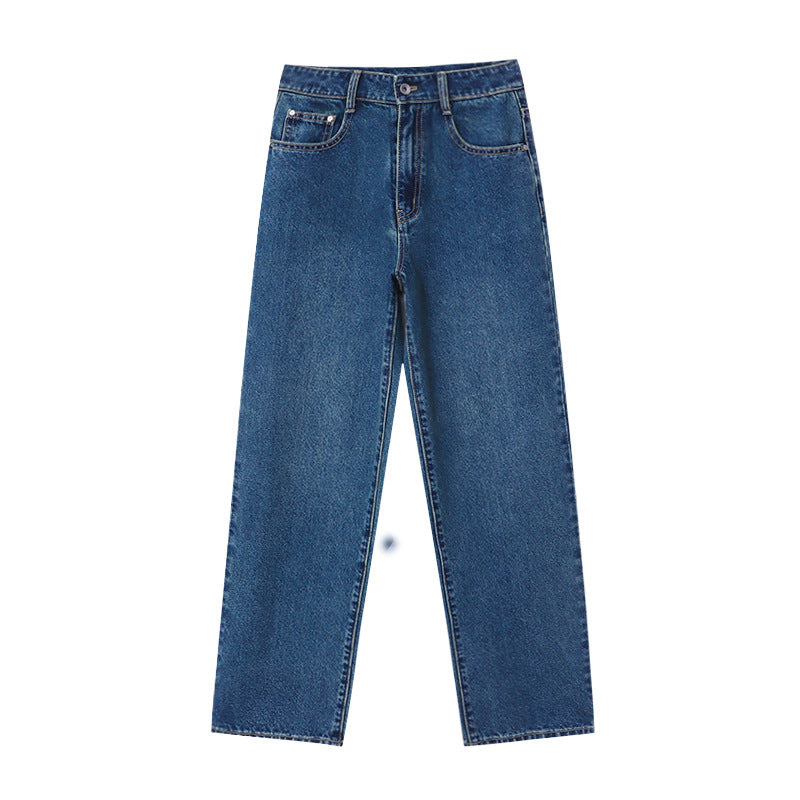 Damen High-Waist Jeans Weites Bein Lässig Norvielle
