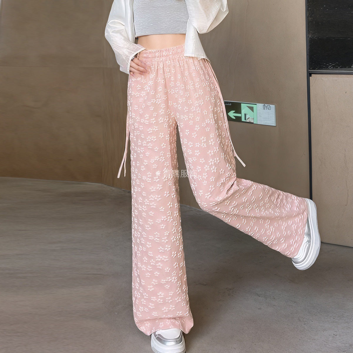 Damen Leichte Sommerhose Weite Bein Norvielle