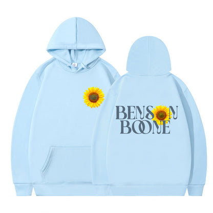 Damen Kapuzenpullover Sonnenblumenmotiv Bequem - Norvielle