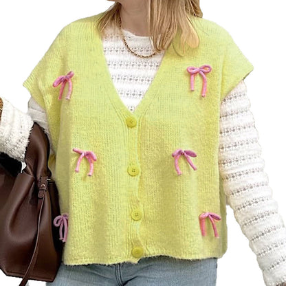 Damen Strickjacke mit Schleifendetails Norvielle