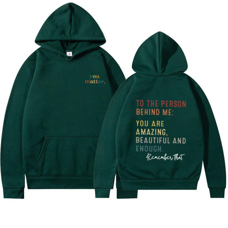 Damen Kapuzenpullover Motivierender Schriftzug