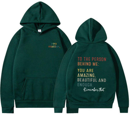 Damen Kapuzenpullover Motivierender Schriftzug