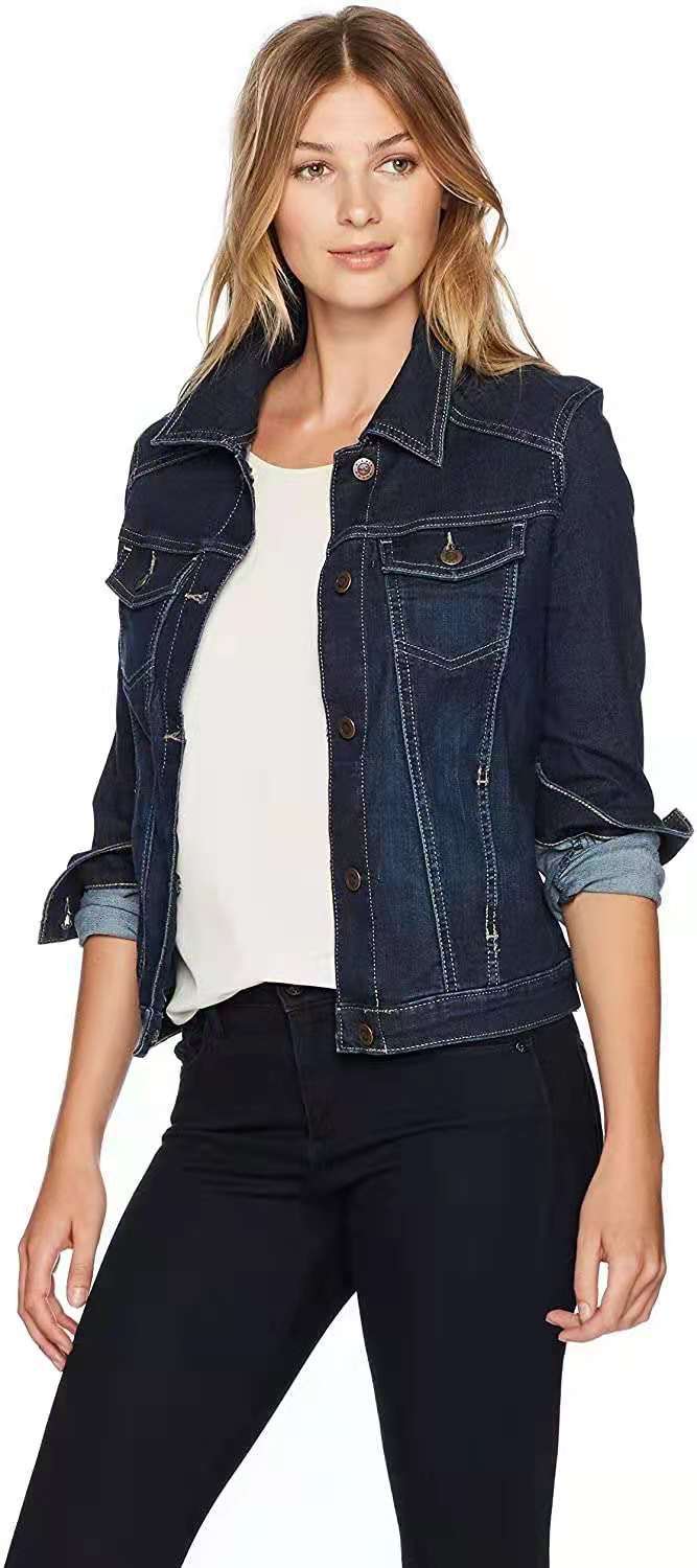 Damen Denimjacke klassisch mit Dekornähten