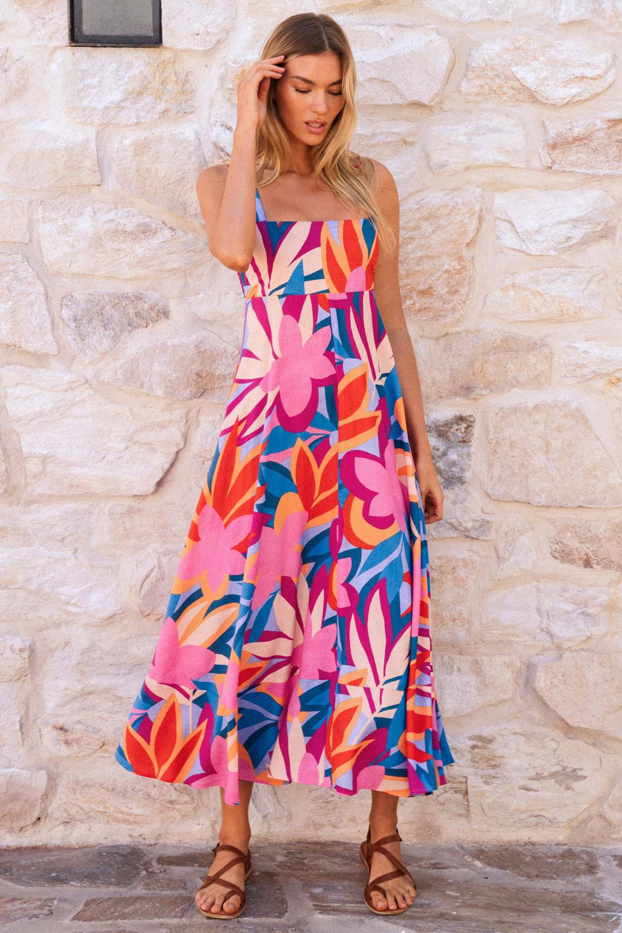 Damen Maxikleid Floralmuster Norvielle