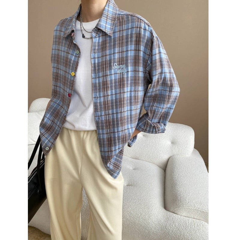 Damen Oversized-Hemd Kariert Baumwolle Norvielle