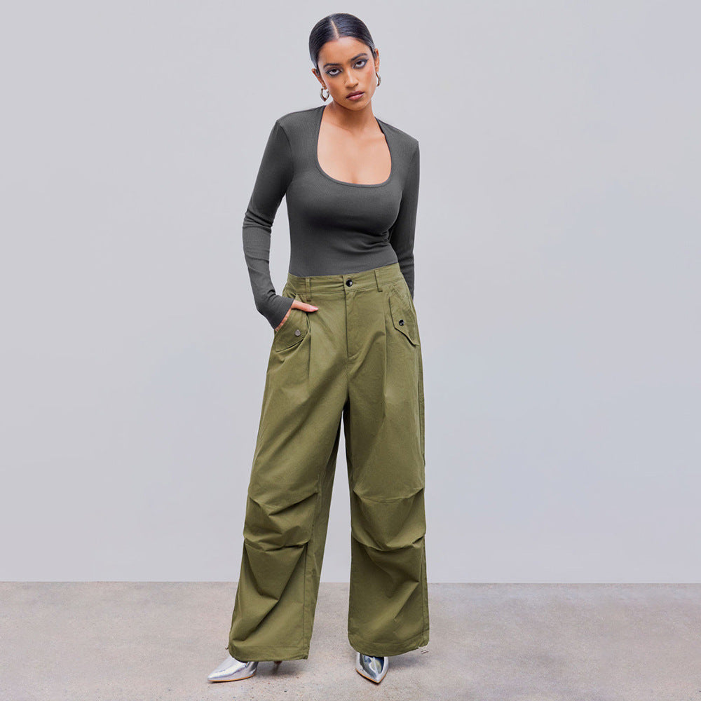 Damen Langarmshirt Rundhalsausschnitt Rippstruktur Norvielle