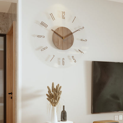 Nordora Holzwanduhr Lautlos Design