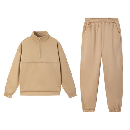 Damen Sweatshirt-Set Elastisch Hochkragen Grau Norvielle