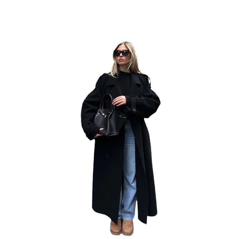 Damen Trenchcoat Zeitloser Mantel Norvielle