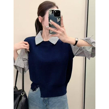 Damen Pullover Lässig Strukturiert Norvielle