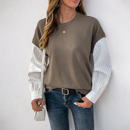 Damen Oberteil Lagenlook Krempelärmel Norvielle - Norvielle