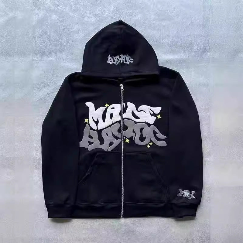 Damen Sportjacke Graffiti-Style Grau