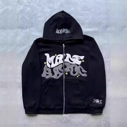Damen Sportjacke Graffiti-Style Grau