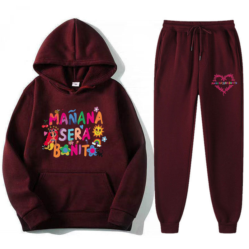 Damen Sweatshirt Jogginghose Set Bunt Norvielle