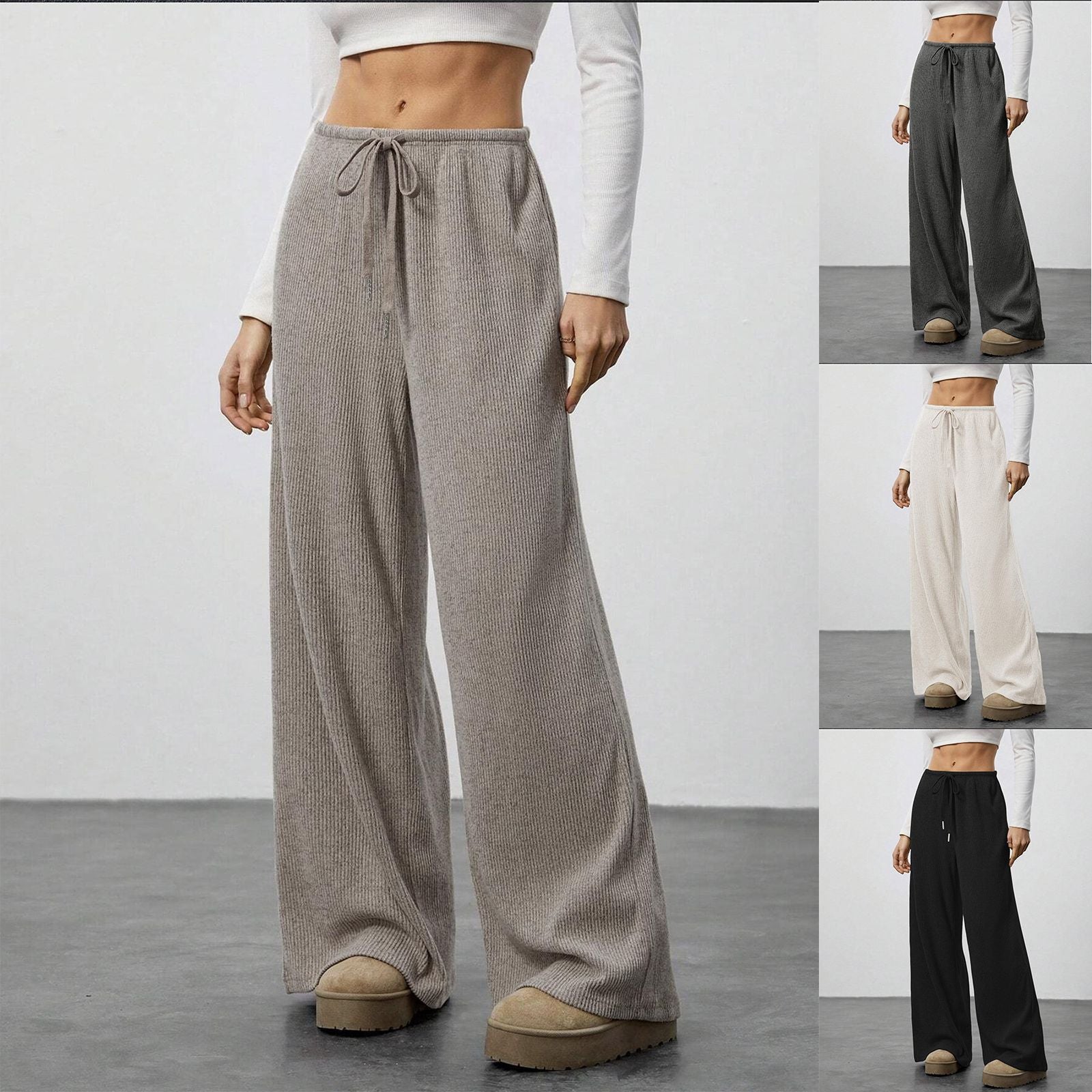 Damen weite Strickhose Norvielle - Norvielle