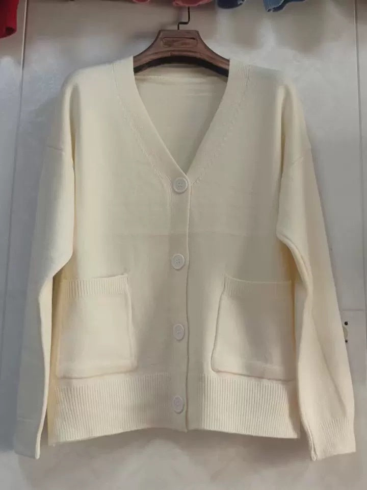 Damen Strickcardigan Übergroß Mit Taschen Norvielle