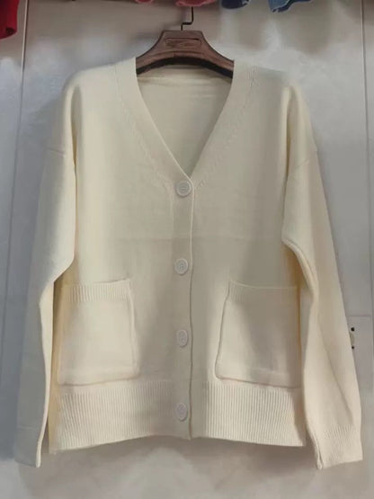 Damen Strickcardigan Übergroß Mit Taschen Norvielle
