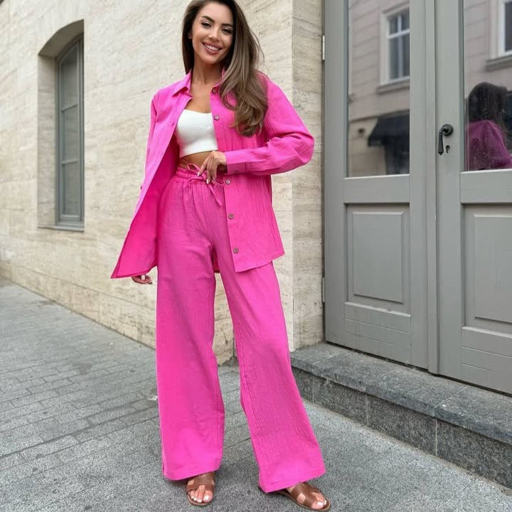 Damen Kombination Bluse Hosen Norvielle
