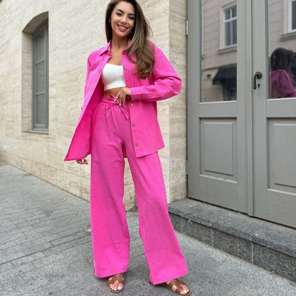 Damen Kombination Bluse Hosen Norvielle