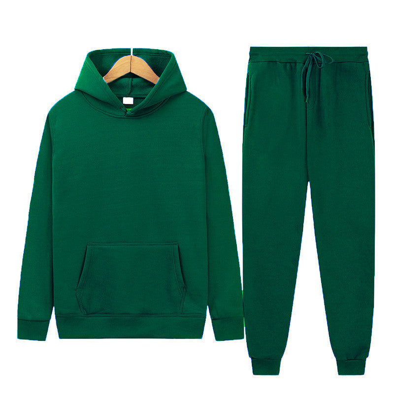 Damen Kapuzenpullover-Set Baumwollmix Jogginghose Anthrazit