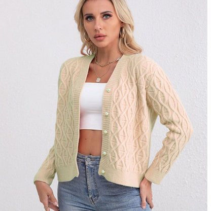 Damen Strickjacke Wabenmuster Norvielle