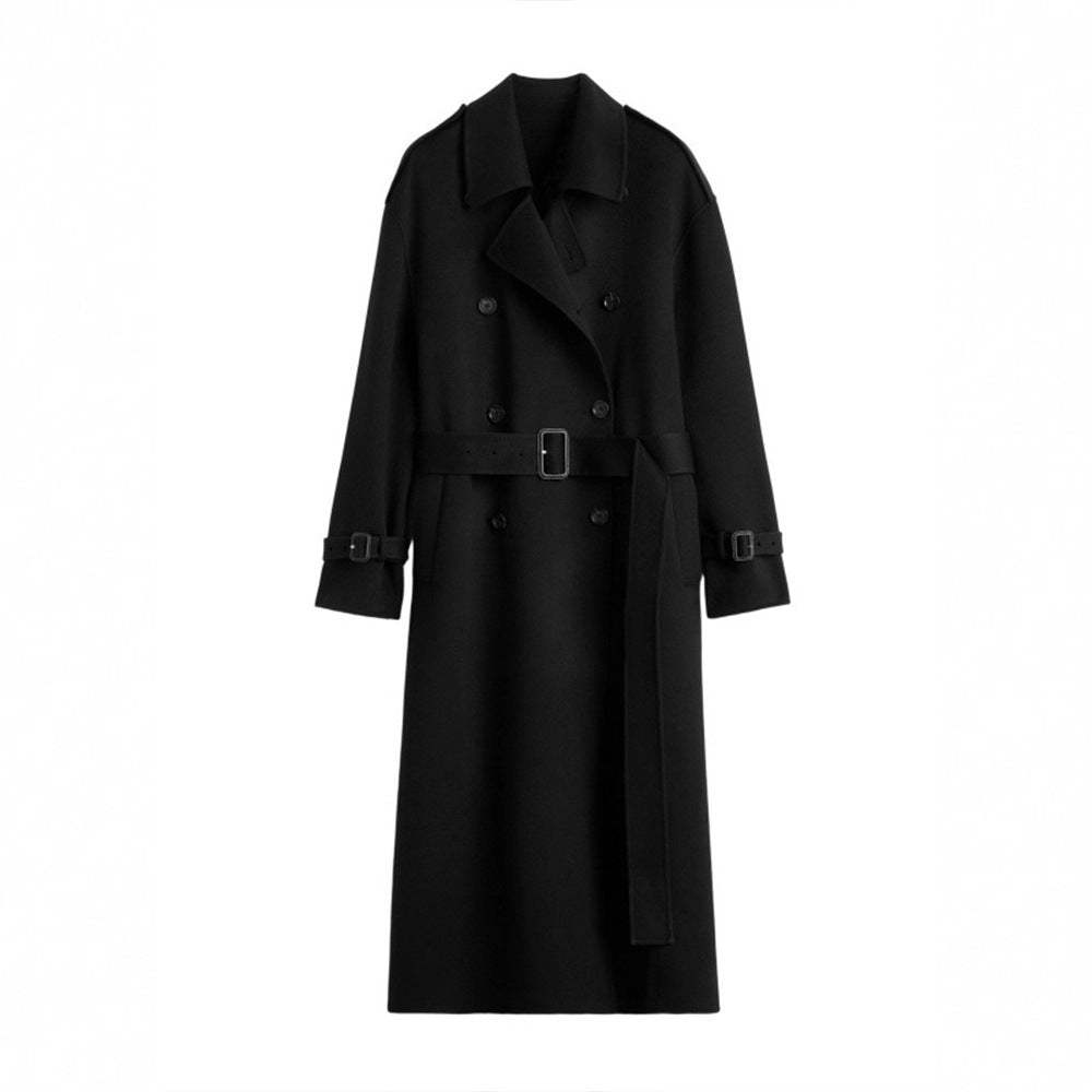 Damen Überlanger Trenchcoat aus Wolle Norvielle