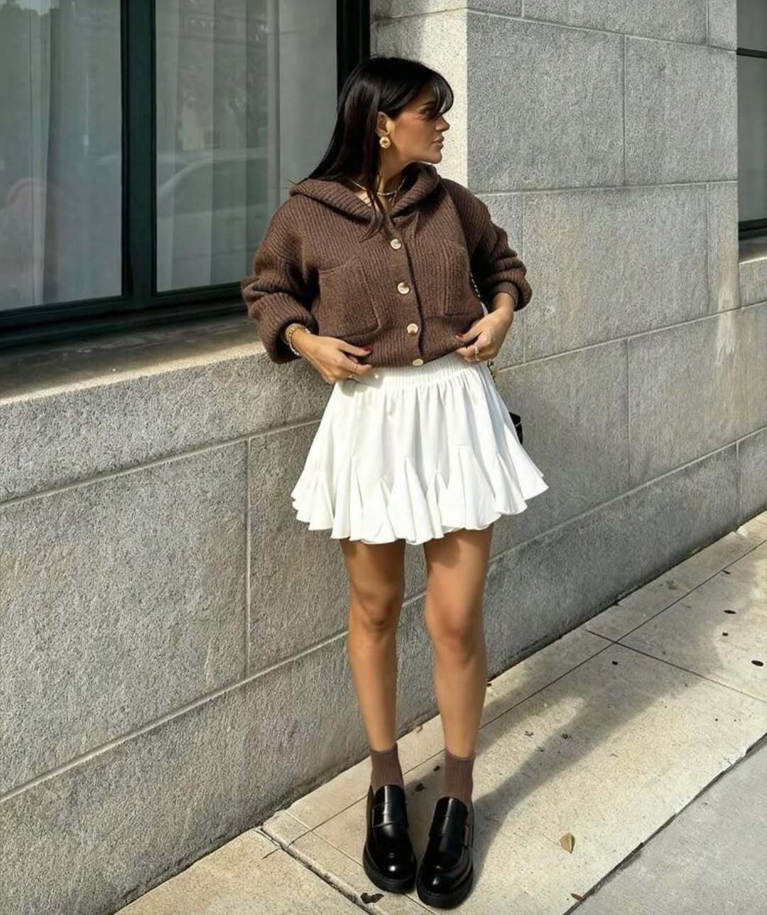 Damen Strickcardigan Lässig Knopfverschluss Norvielle
