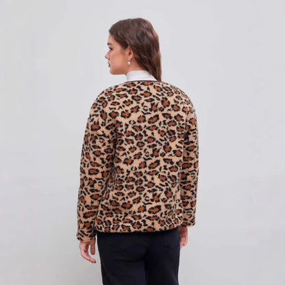 Damen Isolierte Leopardenjacke Wärme Norvielle