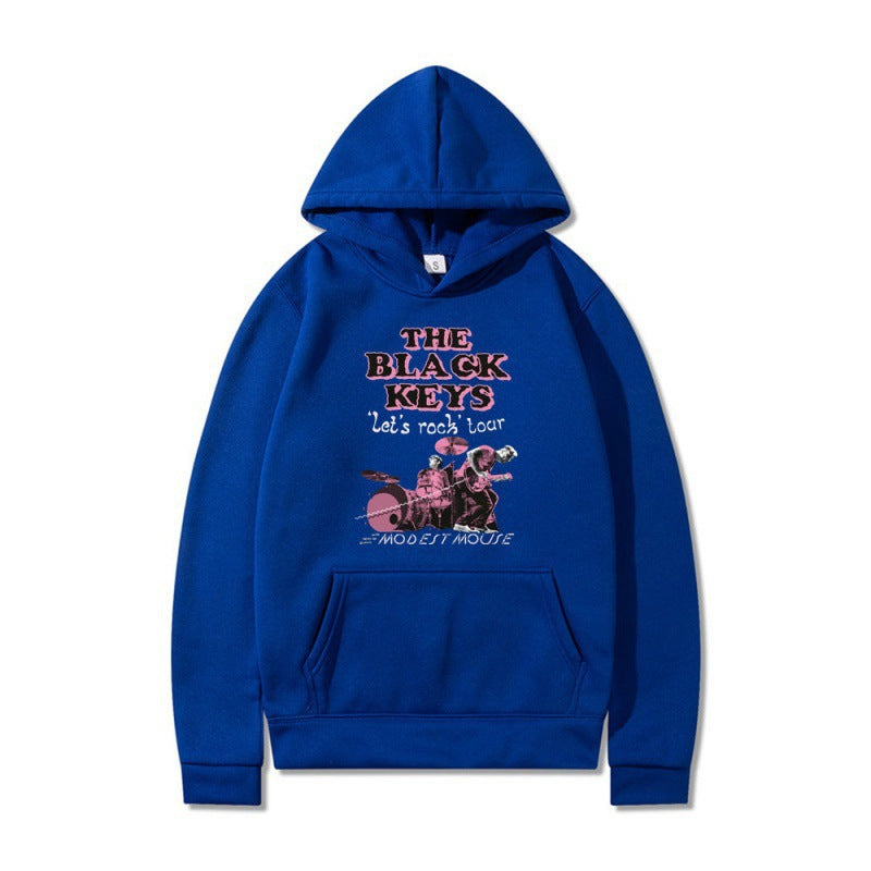 Damen Kapuzenpullover Rockband-Design Komfortpassform