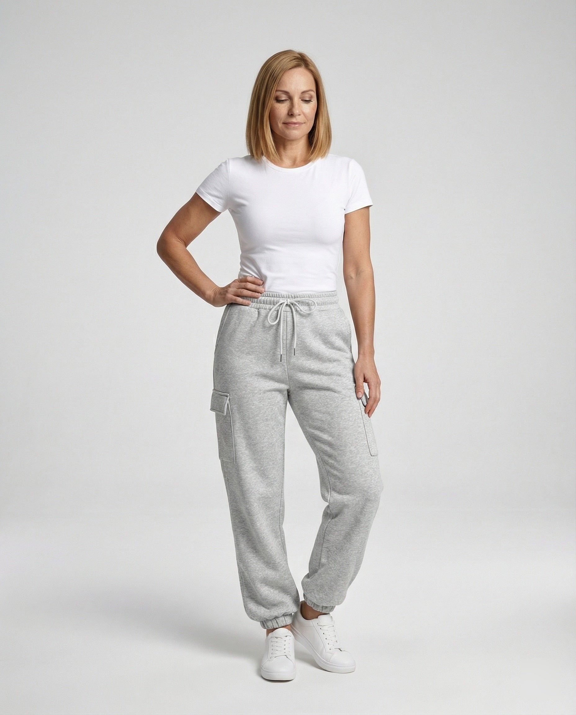 Damen Cargo-Hose Elastischer Bund Bequem - Norvielle
