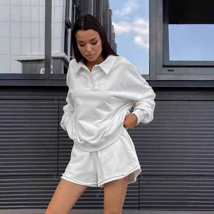 Damen Freizeit-Set mit Polokragen Lässig von Norvielle