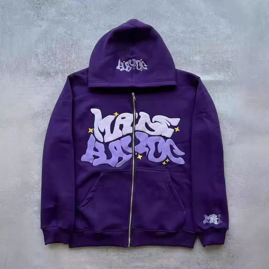 Damen Sportjacke Graffiti-Style Grau