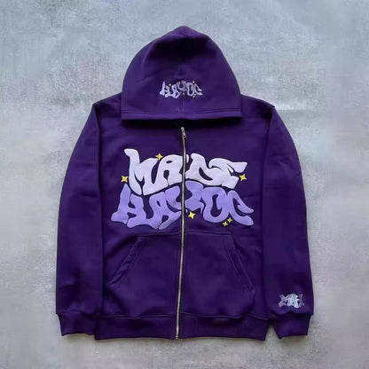 Damen Sportjacke Graffiti-Style Grau