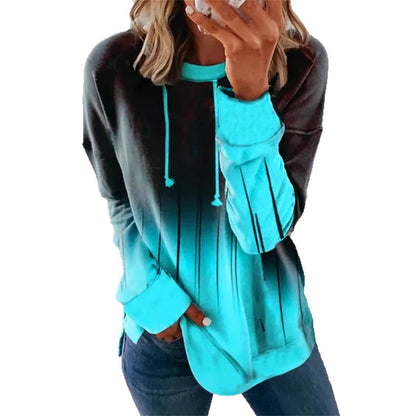 Damen Kapuzenpullover Farbverlauf Design