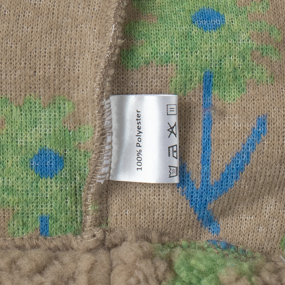 Damen Fleece-Pullover Floralmuster Hochkragen Norvielle