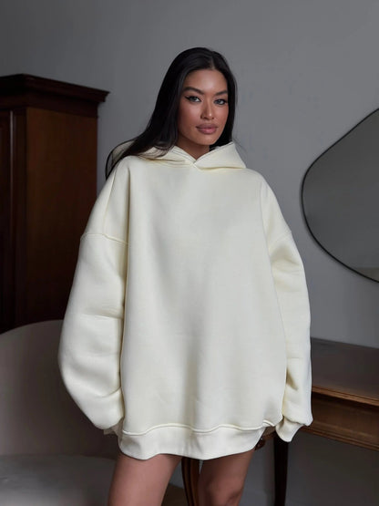 Damen Oversized Kapuzenpullover Lässig Taschen Trendig Norvielle